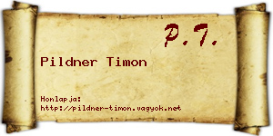 Pildner Timon névjegykártya